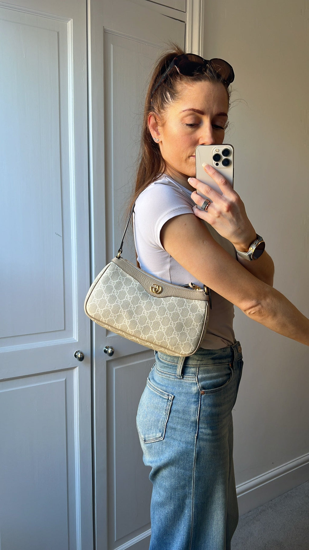 Gucci Ophidia GG Beige Supreme Shoulder Bag (RRP £930)