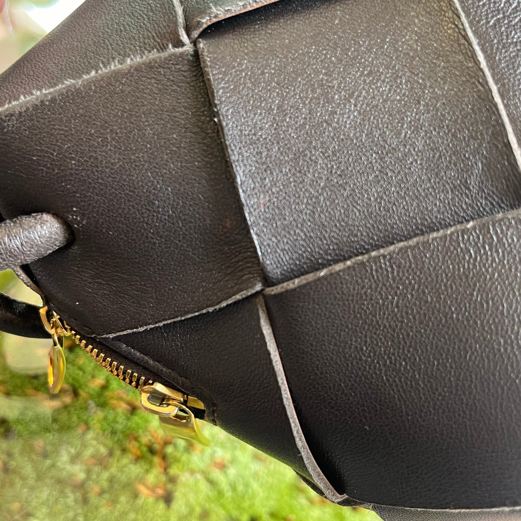 BOTTEGA VENETA Brown Intrecciato Leather Crossbody Bag