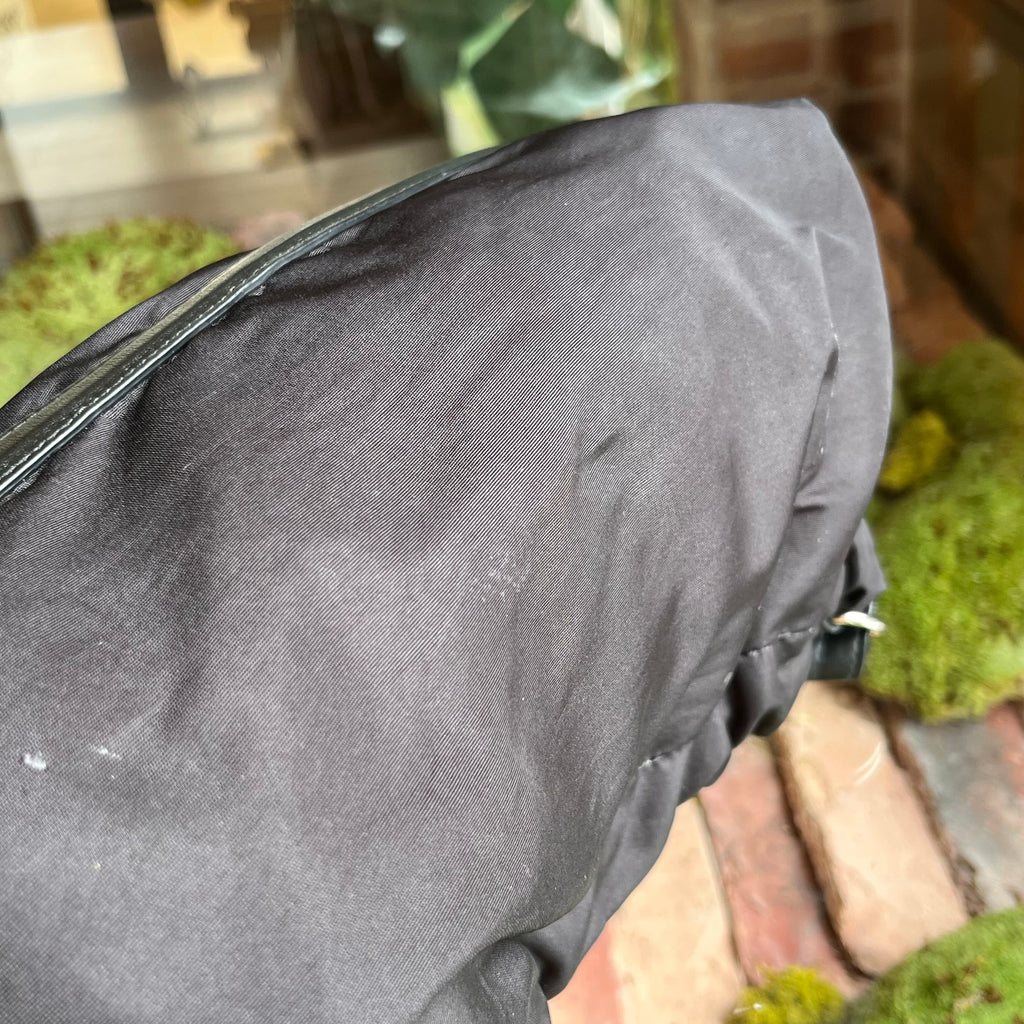 ALEXANDER MCQUEEN The Bundle Black Nylon Drawstring Tote Bag