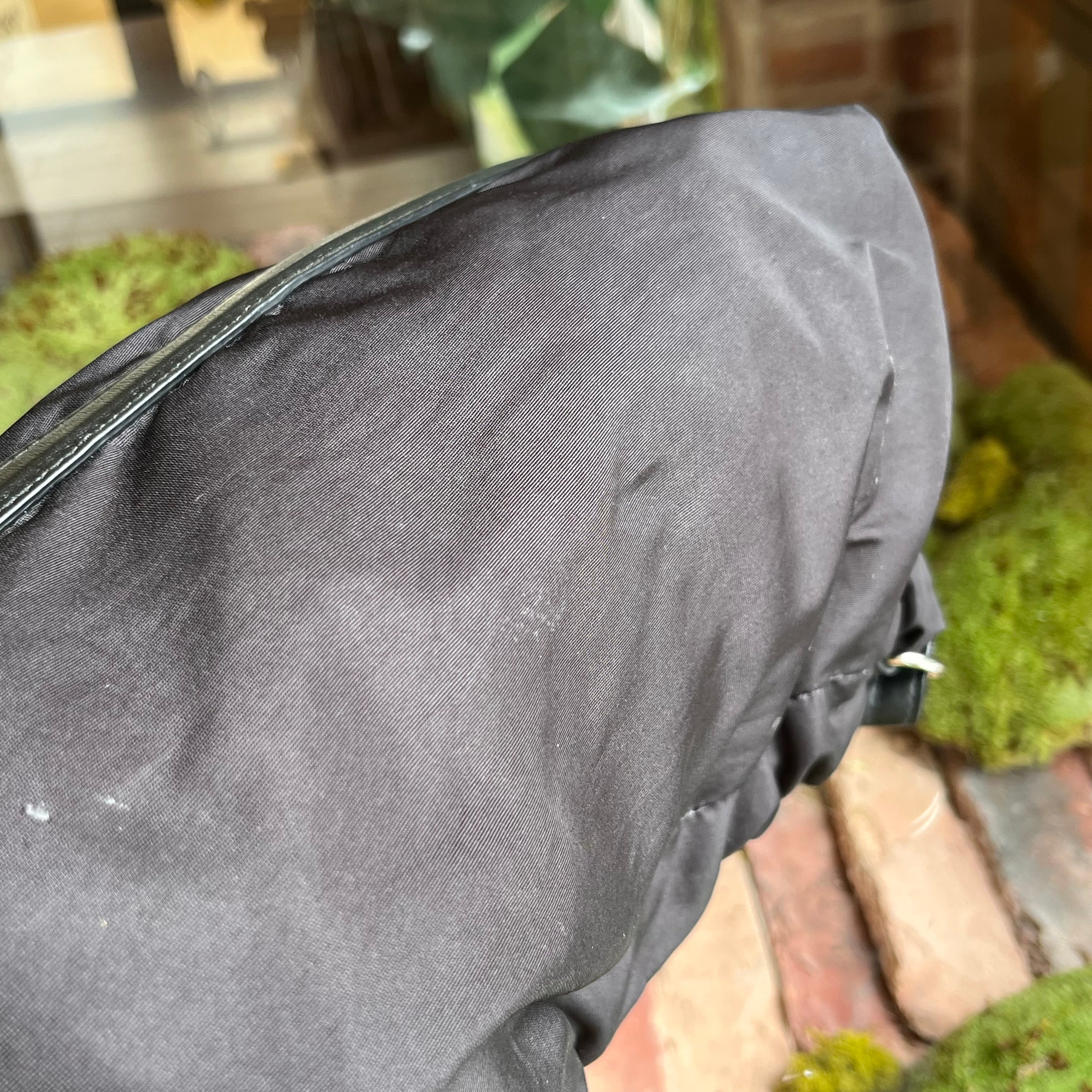 ALEXANDER MCQUEEN The Bundle Black Nylon Drawstring Tote Bag