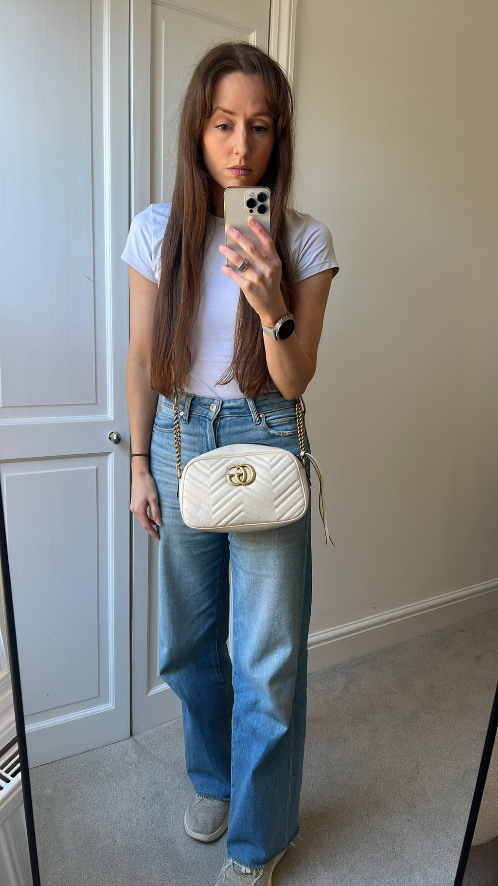 Gucci GG White Marmont Small Shoulder Bag (RRP £1440)