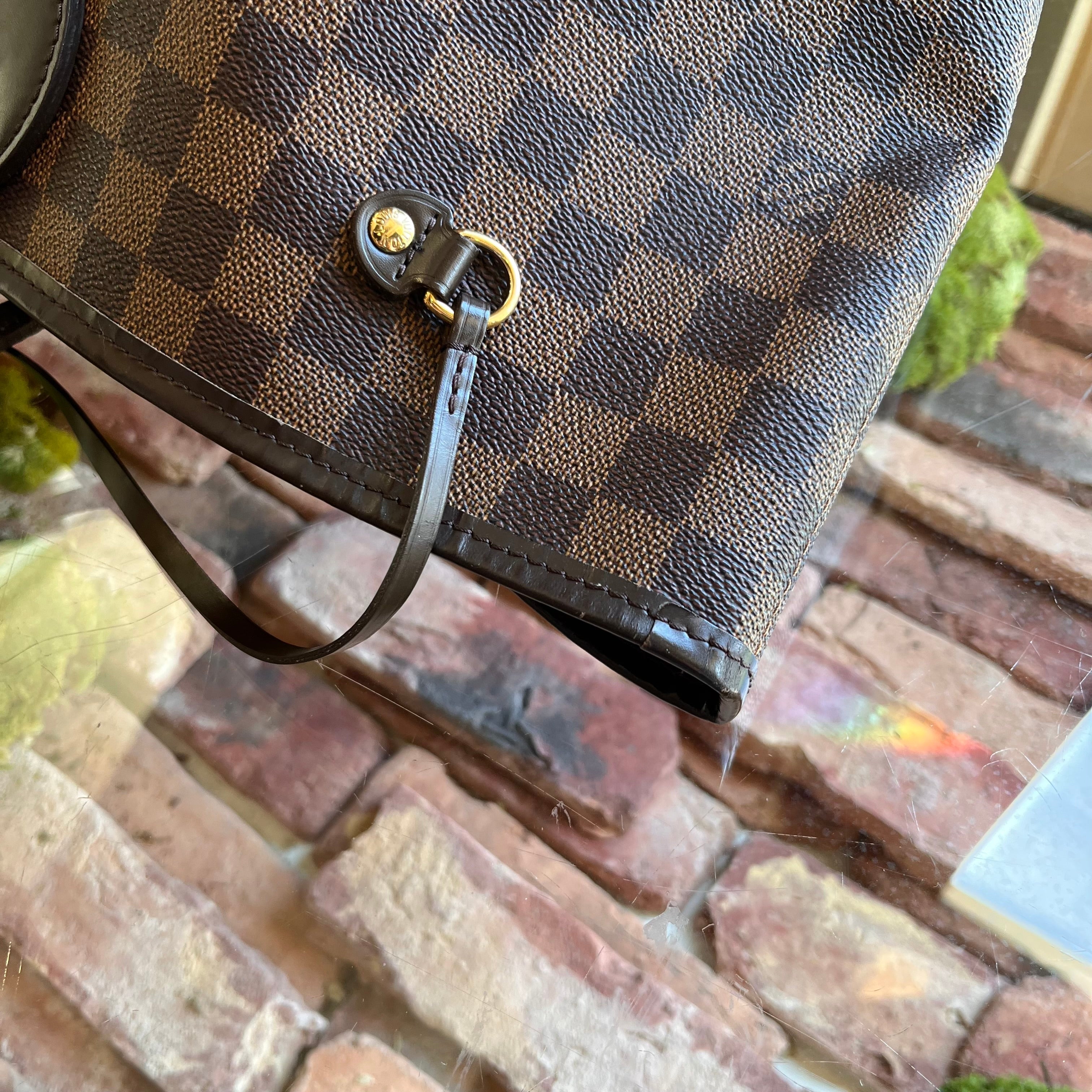 LOUIS VUITTON Neverfull GM Damier Ebene Canvas Tote Bag