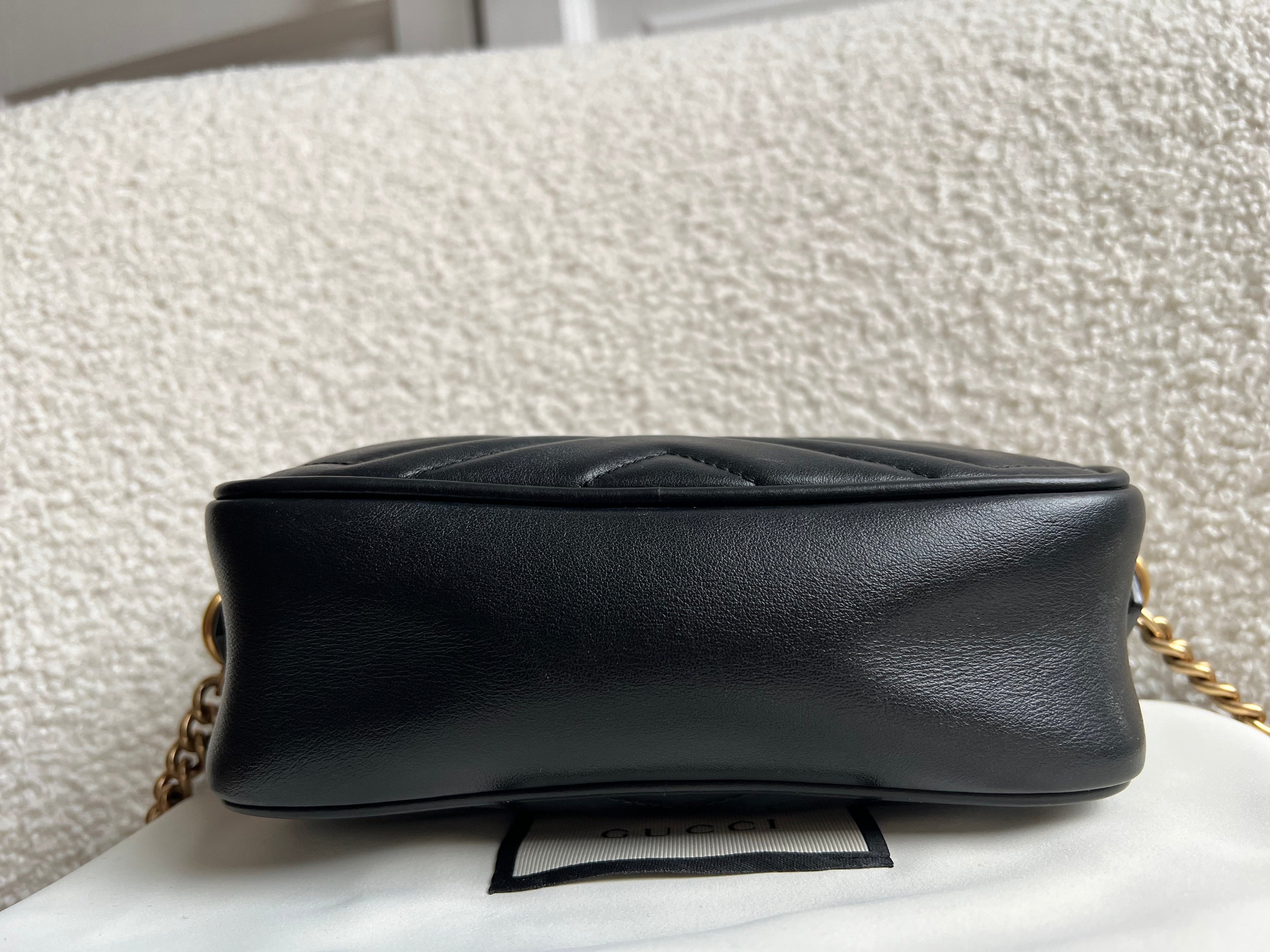 Gucci GG Black Marmont Mini Shoulder Bag (RRP £1,360)