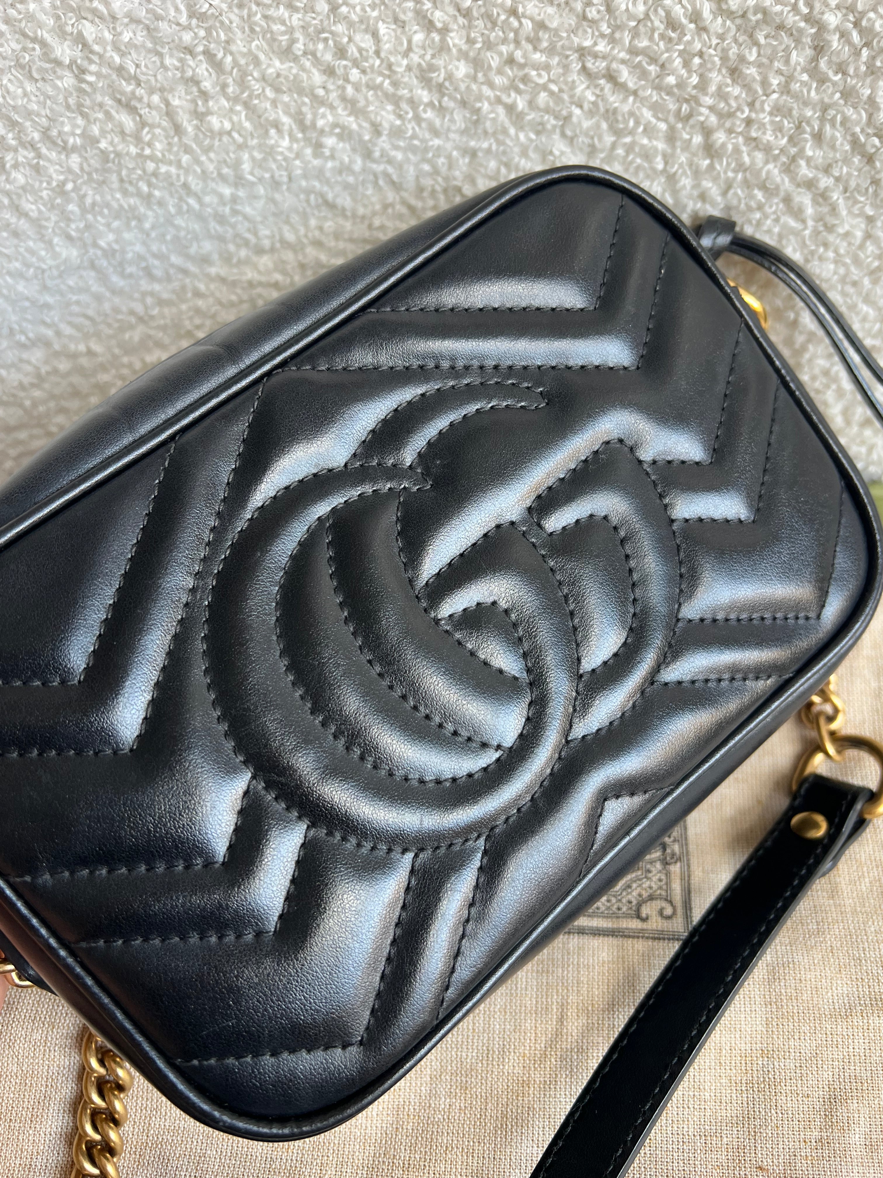 Gucci GG Black Marmont Mini Shoulder Bag (RRP £1,360)