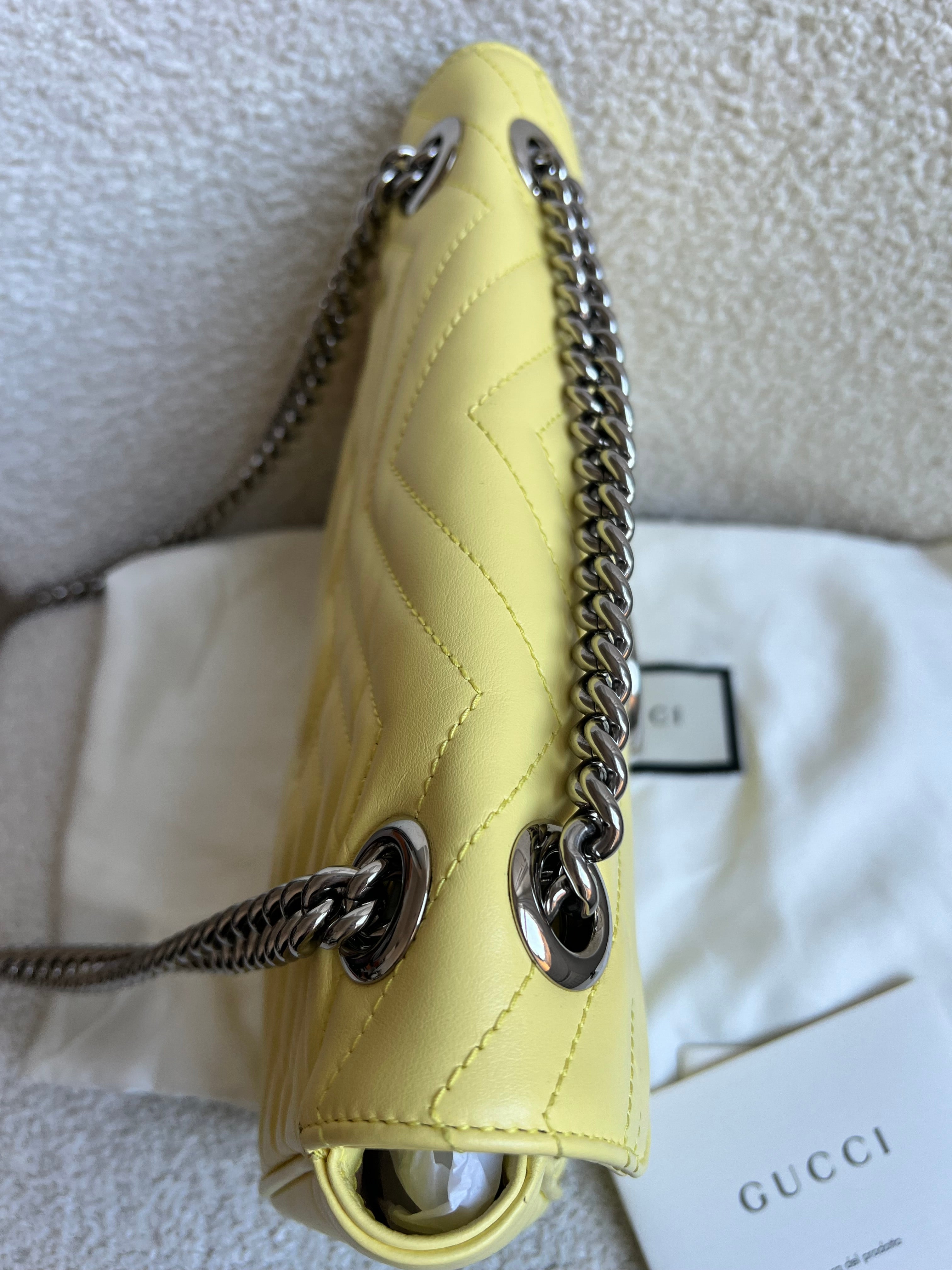 Gucci GG Yellow Marmont Small Shoulder Bag (RRP £2070)