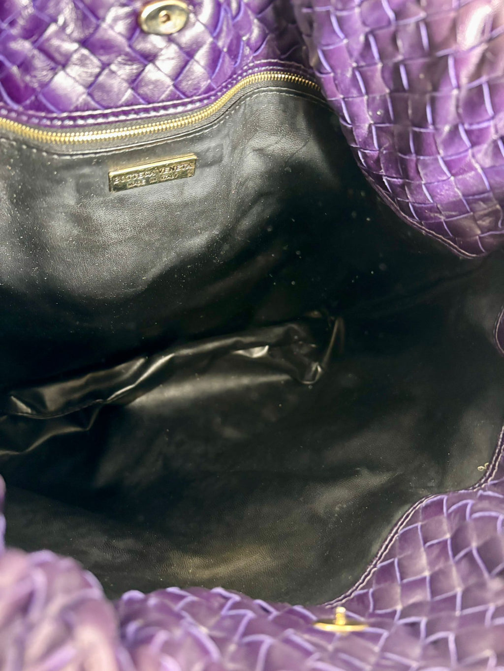 BOTTEGA VENETA INTRECCIATO WOVEN NAPPA LEATHER DRAWSTRING BAG