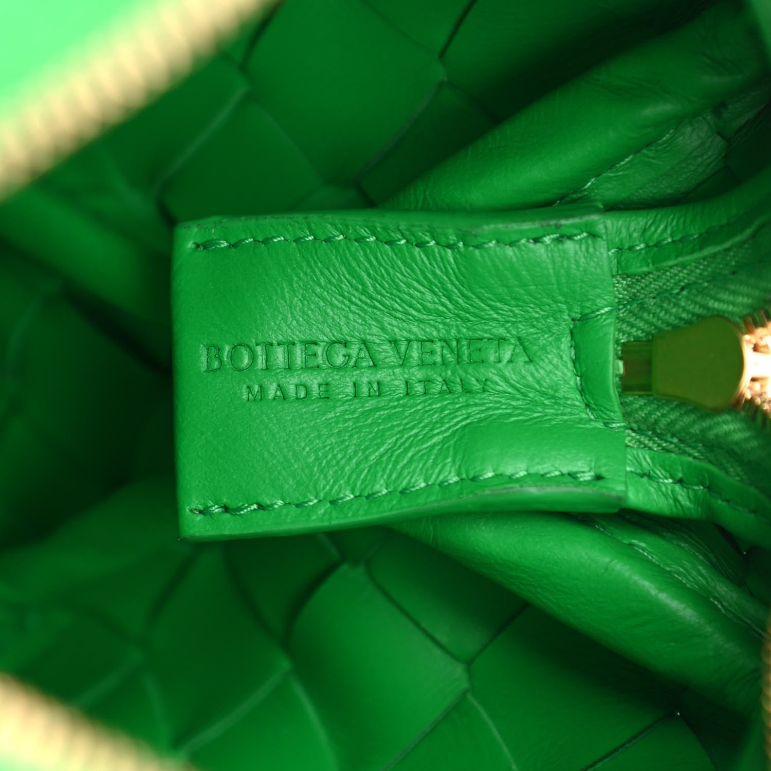 BOTTEGA VENETA NAPPA LEATHER INTECCIATO MINI LOOP CAMERA BAG PARAKEET