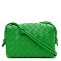 BOTTEGA VENETA NAPPA LEATHER INTECCIATO MINI LOOP CAMERA BAG PARAKEET
