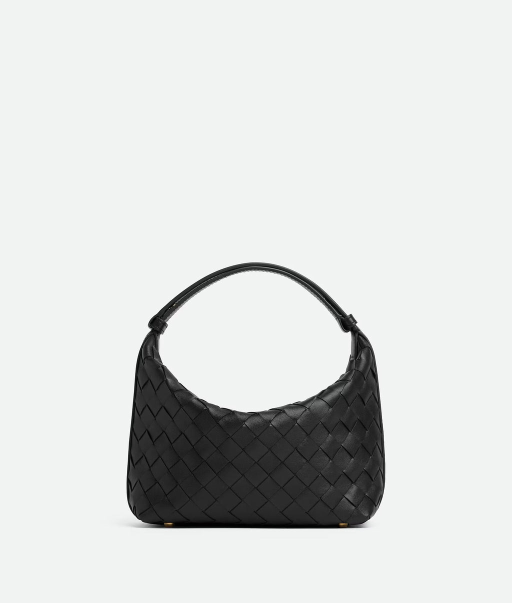 BOTTEGA VENETA CALFSKIN LEATHER INTRECCIATO MINI WALLACE BAG