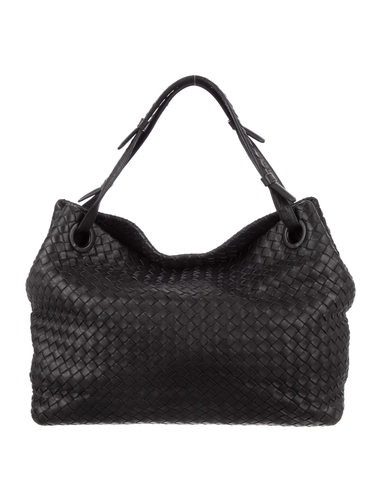 BOTTEGA VENETA NAPPA LEATHER INTRECCIATO MEDIUM GARDA BAG