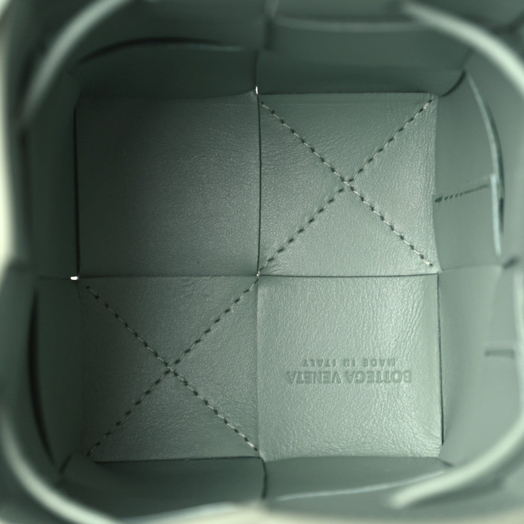 BOTTEGA VENETA NAPPA LEATHER INTRECCIATO MINI CASSETTE BUCKET BAG