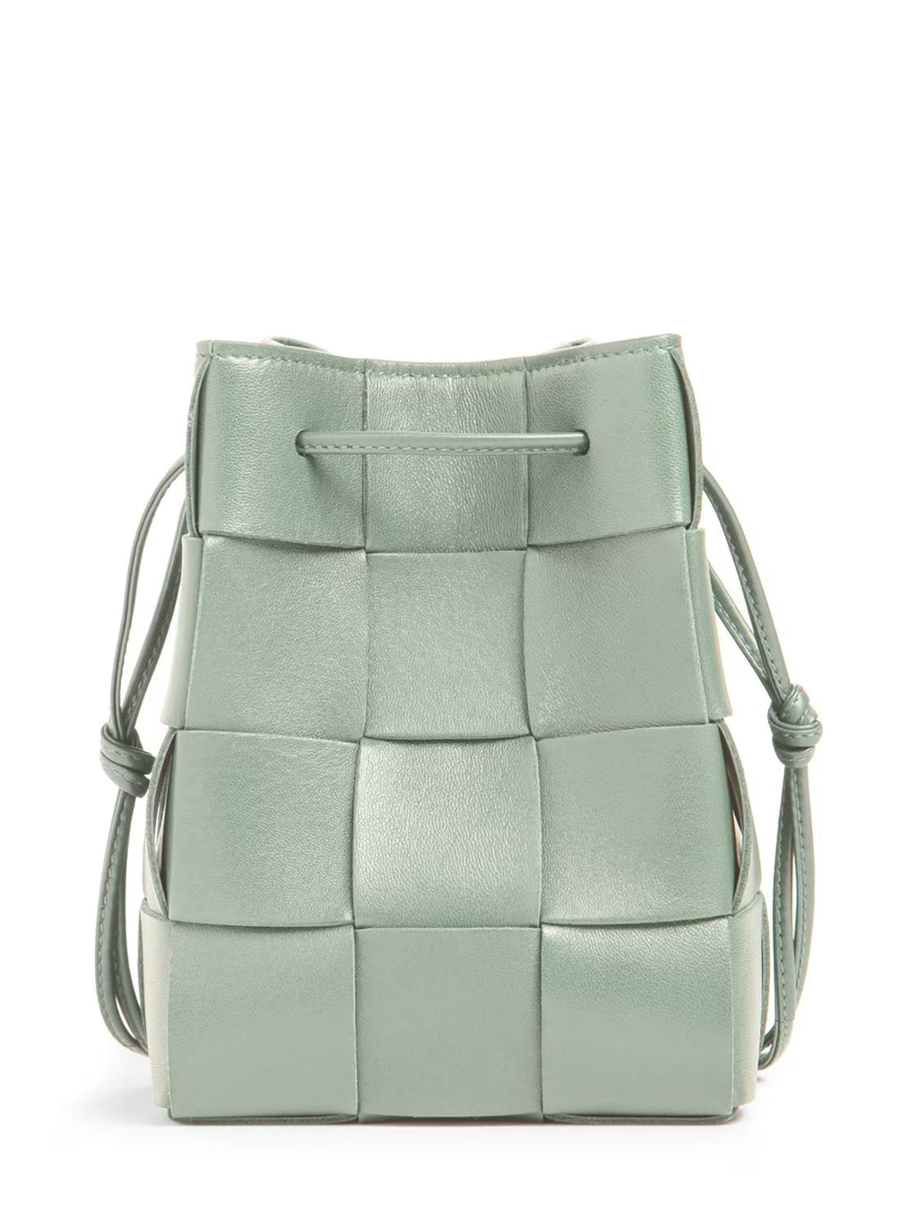 BOTTEGA VENETA NAPPA LEATHER INTRECCIATO MINI CASSETTE BUCKET BAG