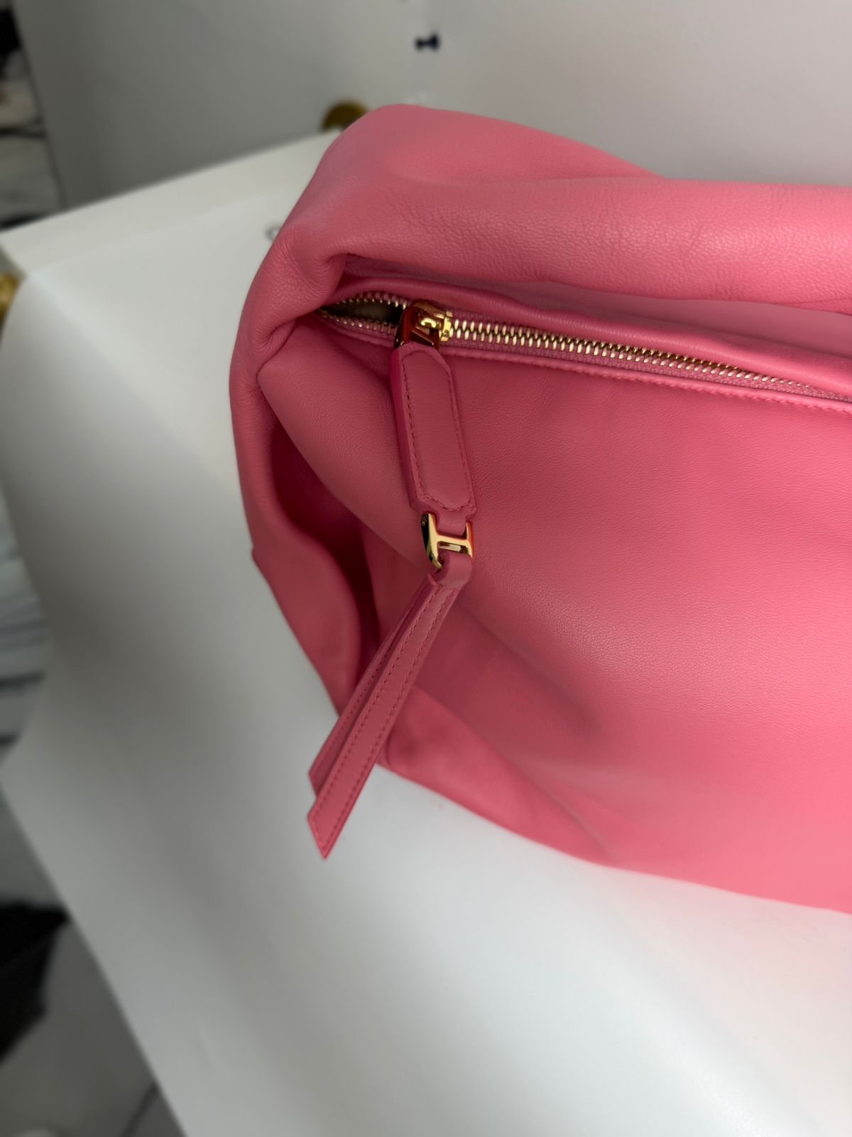BOTTEGA VENETA CALFSKIN MINI DOUBLE KNOT HANDBAG