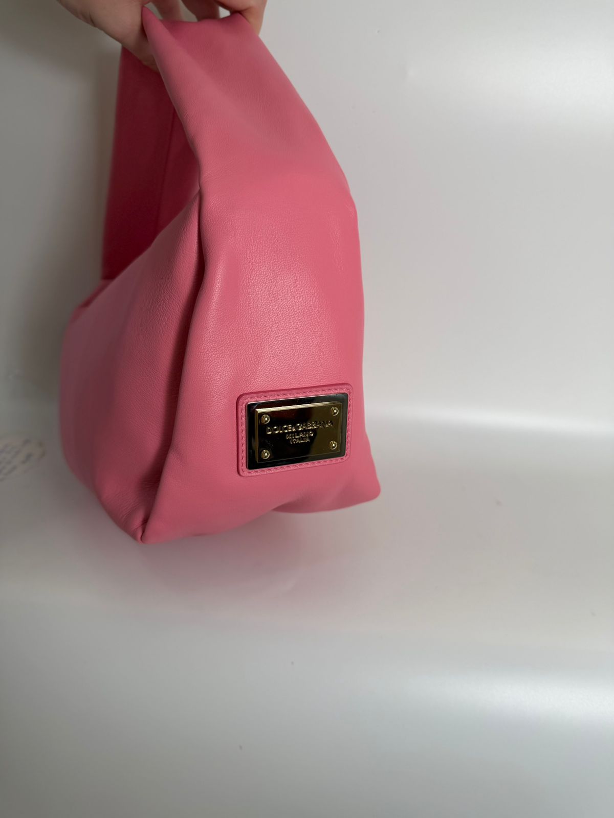 BOTTEGA VENETA CALFSKIN MINI DOUBLE KNOT HANDBAG