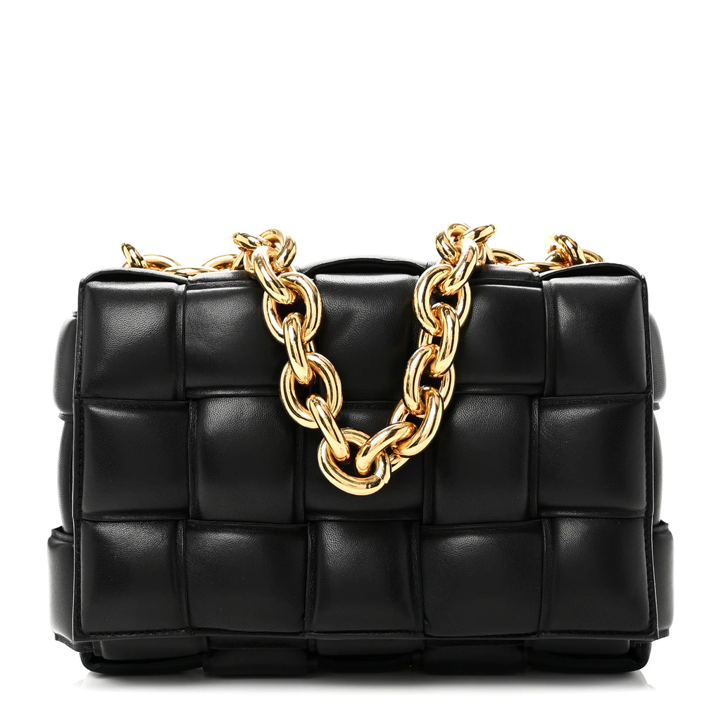 BOTTEGA VENETA MAXI INTRECCIO CHAIN CASSETTE CROSSBODY BAG