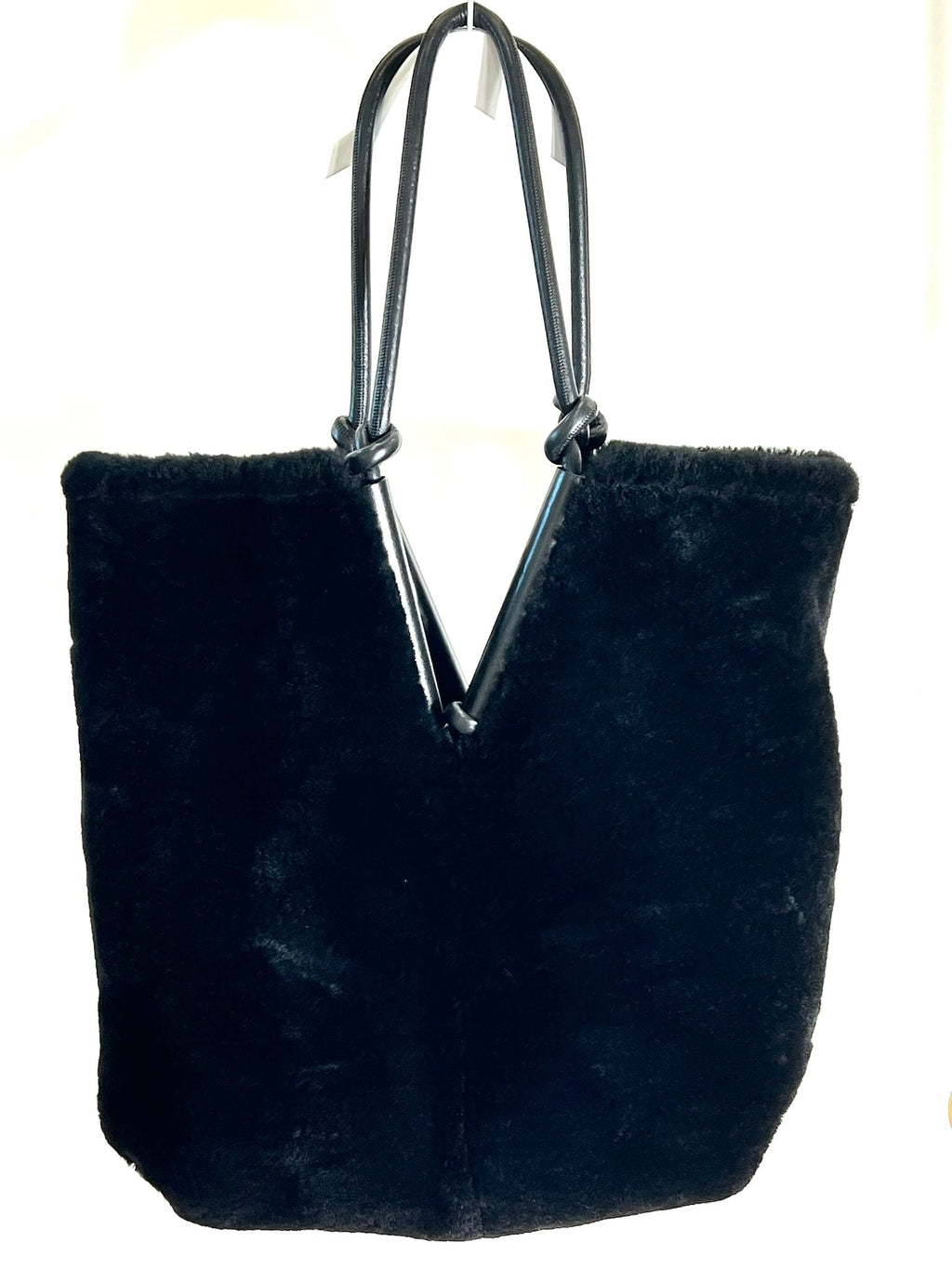 BOTTEGA VENETA SHEARLING REVERSIBLE TOTE BAG
