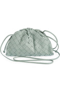 BOTTEGA VENETA SMALL LAMBSKIN LEATHER CLUTCH SHOULDER BAG