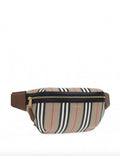 BURBERRY E-CANVAS ICON STRIPE SONNY BUM BAG