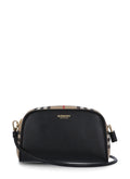 BURBERRY CALFSKIN LEATHER VINTAGE CHECK HALF CUBE CROSSBODY