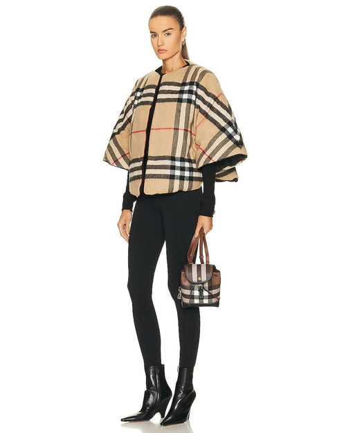BURBERRY BROWN CHECK MICRO BACKPACK