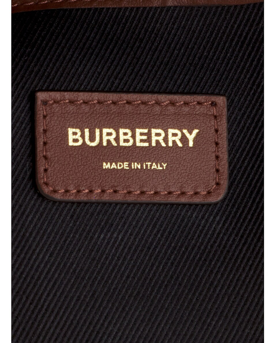 BURBERRY BROWN CHECK MICRO BACKPACK