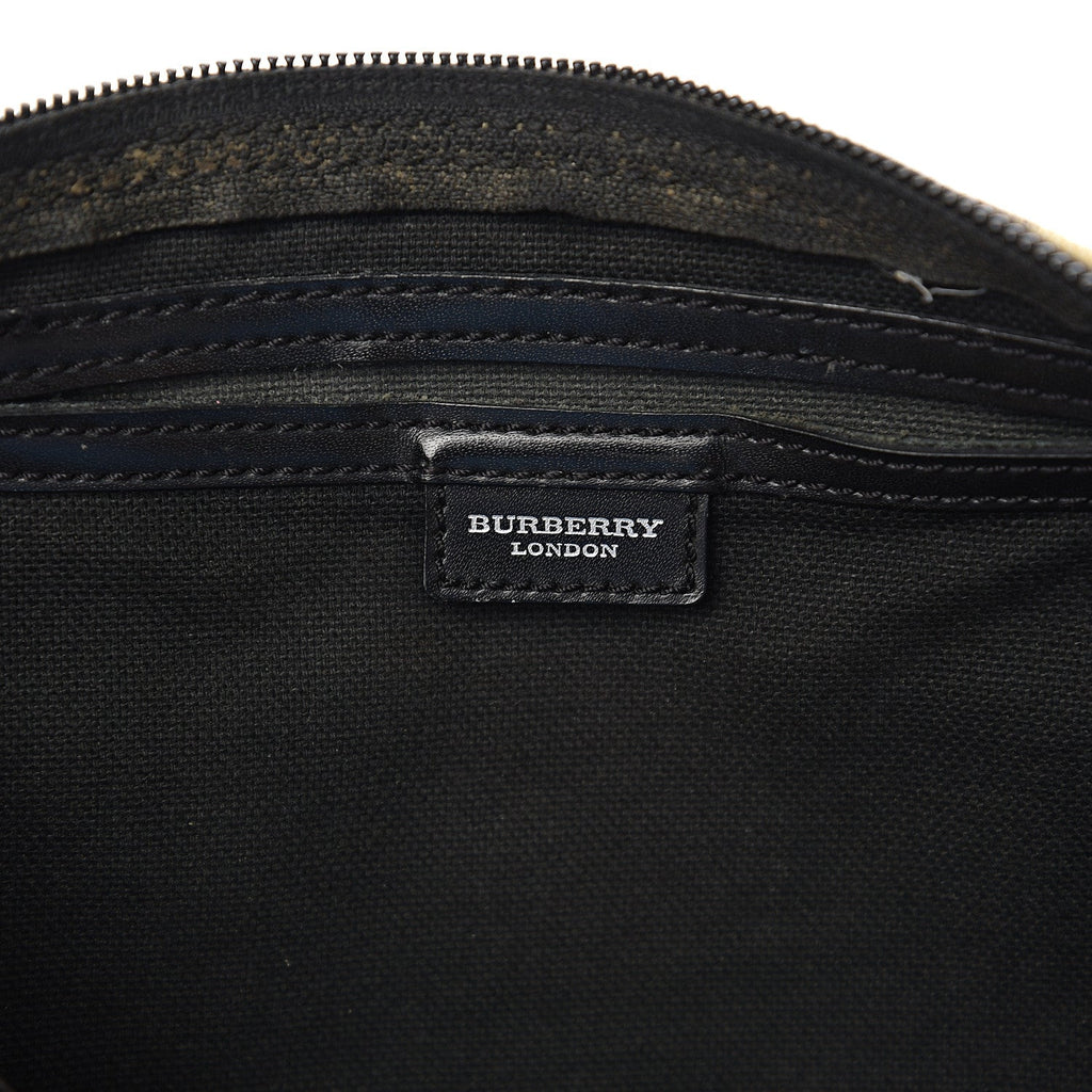 BURBERRY CANVAS GOUSE CHECK BOSTON HANDBAG