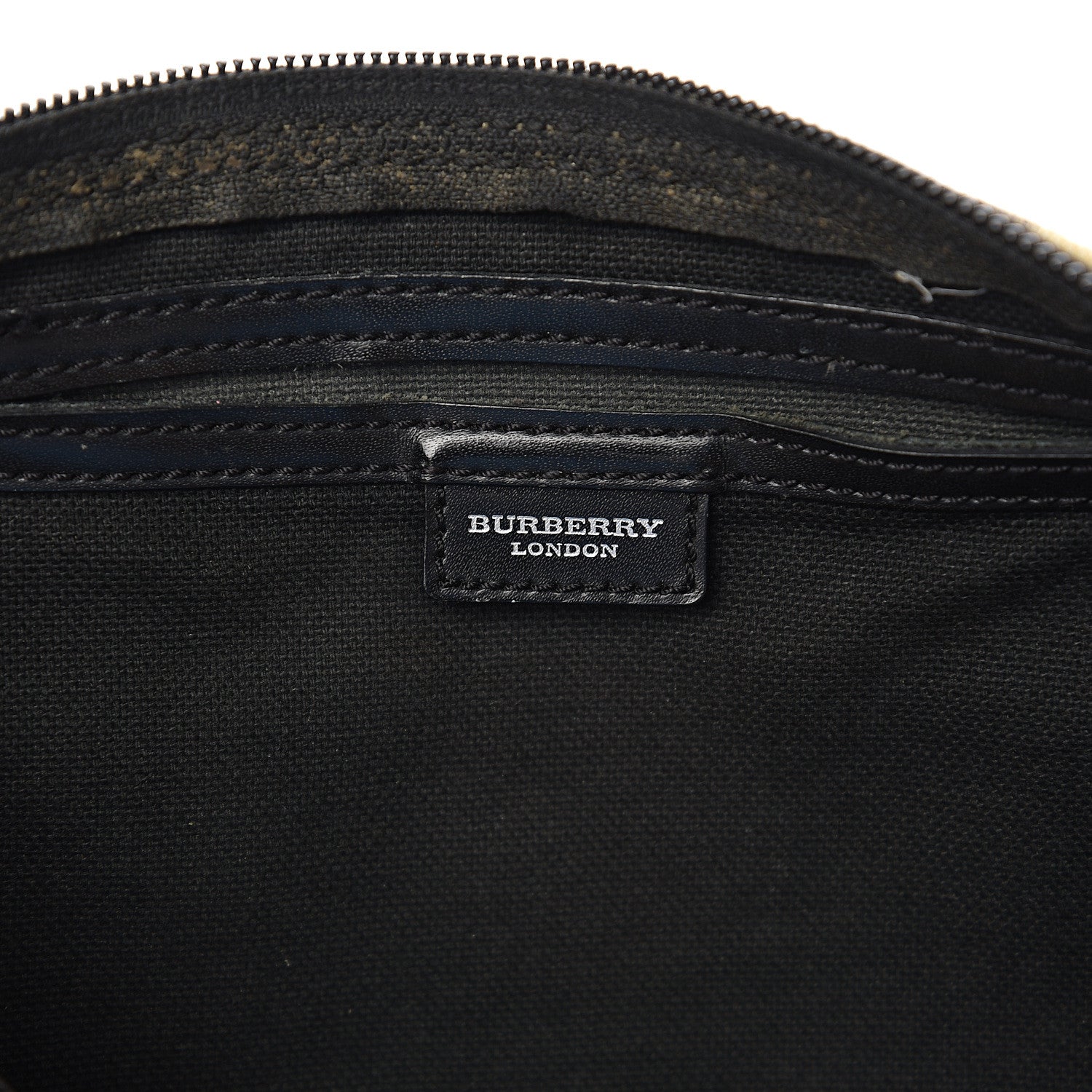 BURBERRY CANVAS GOUSE CHECK BOSTON HANDBAG