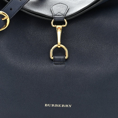 BURBERRY DERBY HOUSE CHECK CORNWALL CALFSKIN LEATHER HOBO BAG