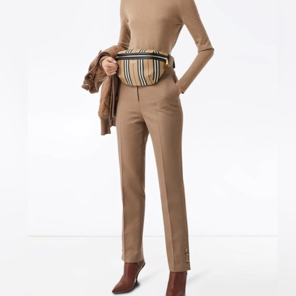 BURBERRY E-CANVAS ICON STRIPE SONNY BUM BAG