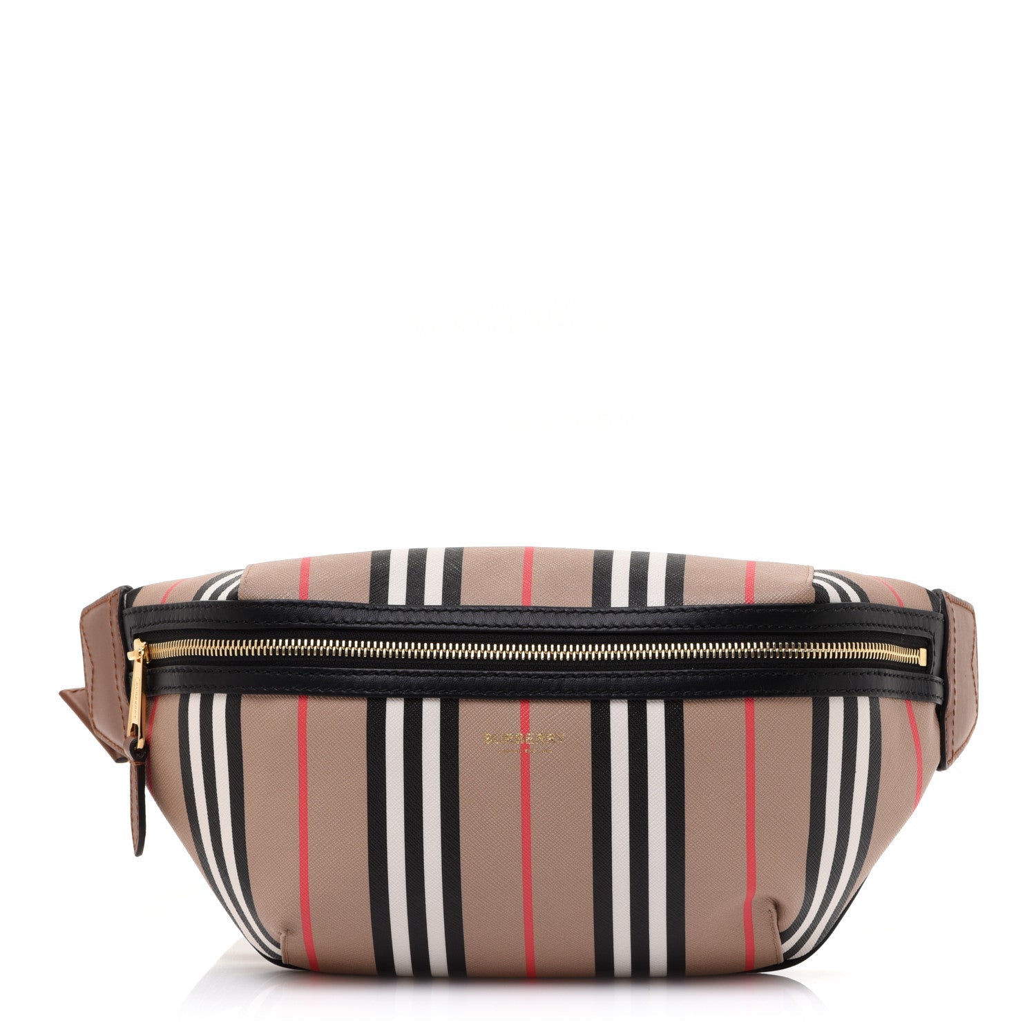 BURBERRY E-CANVAS ICON STRIPE SONNY BUM BAG