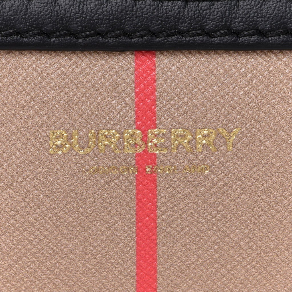 BURBERRY E-CANVAS ICON STRIPE SONNY BUM BAG