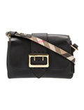 BURBERRY CALFSKIN LEATHER MEDIUM BUCKLE CROSSBODY BAG