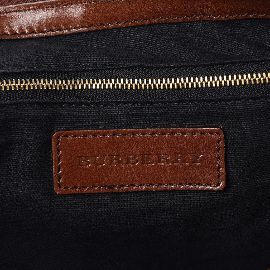 BURBERRY HOUSE CHECK BRIDLE GLADSTONE BAG
