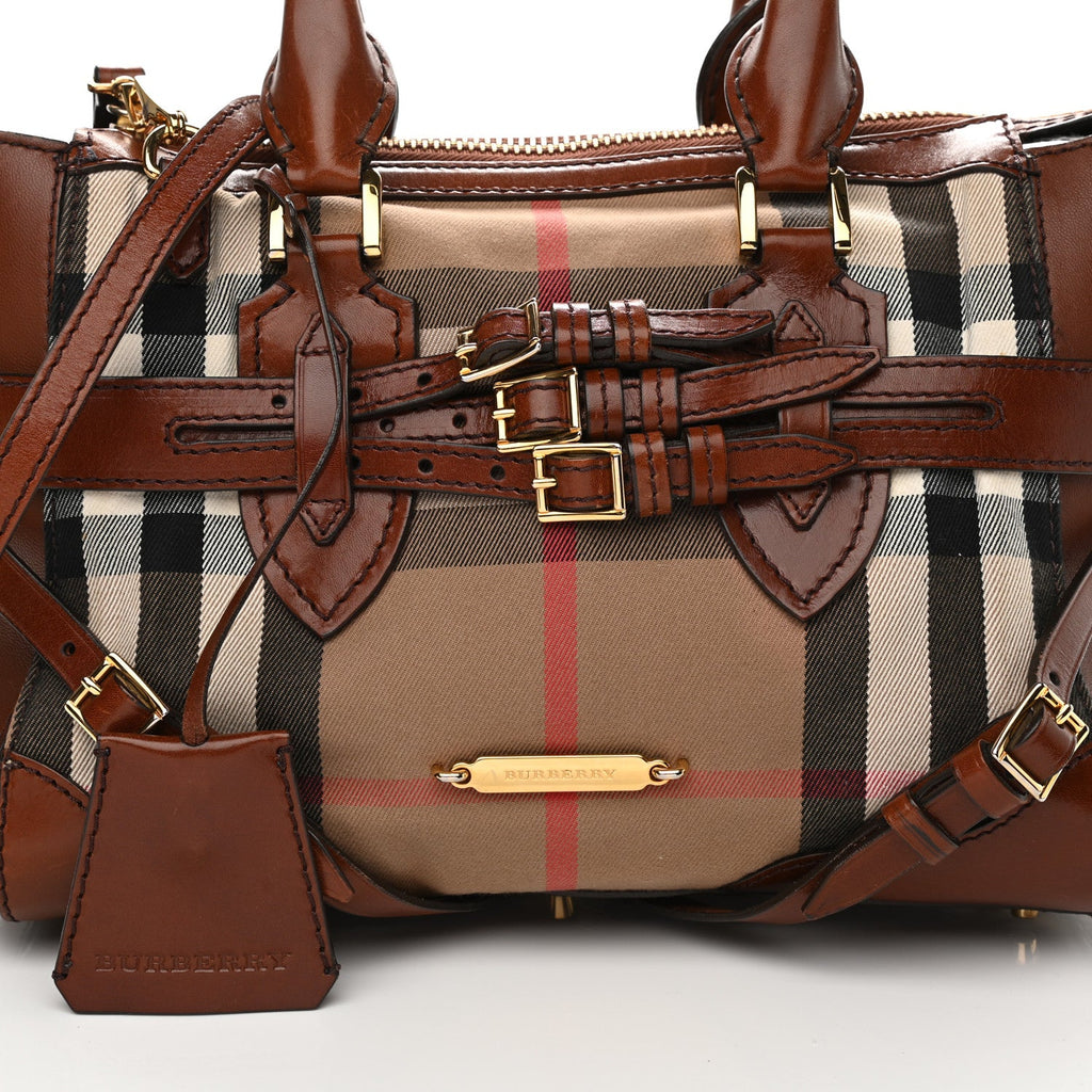 BURBERRY HOUSE CHECK BRIDLE GLADSTONE BAG