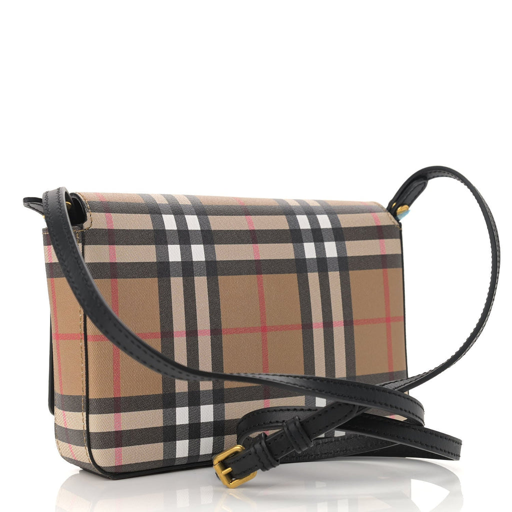 BURBERRY HOUSE CHECK TARTAN MIX HAMPSHIRE CROSSBODY BAG