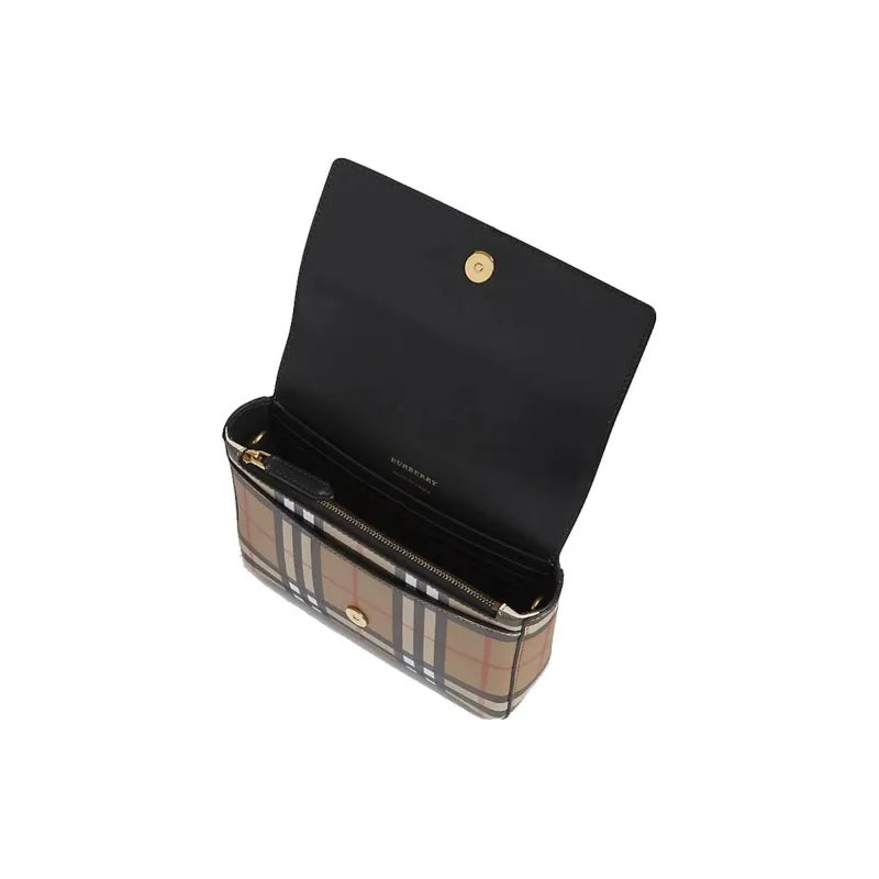 BURBERRY HOUSE CHECK TARTAN MIX HAMPSHIRE CROSSBODY BAG