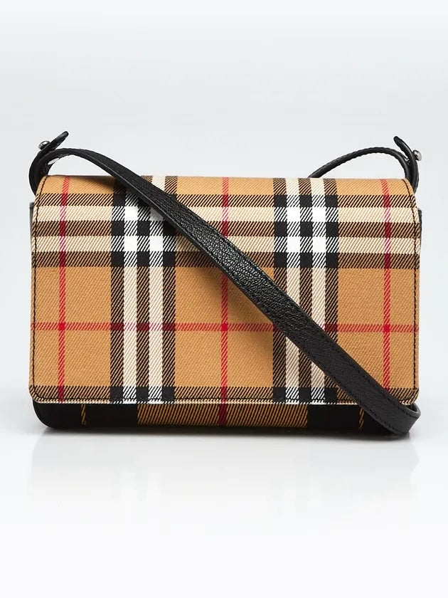 BURBERRY HOUSE CHECK TARTAN MIX HAMPSHIRE CROSSBODY BAG
