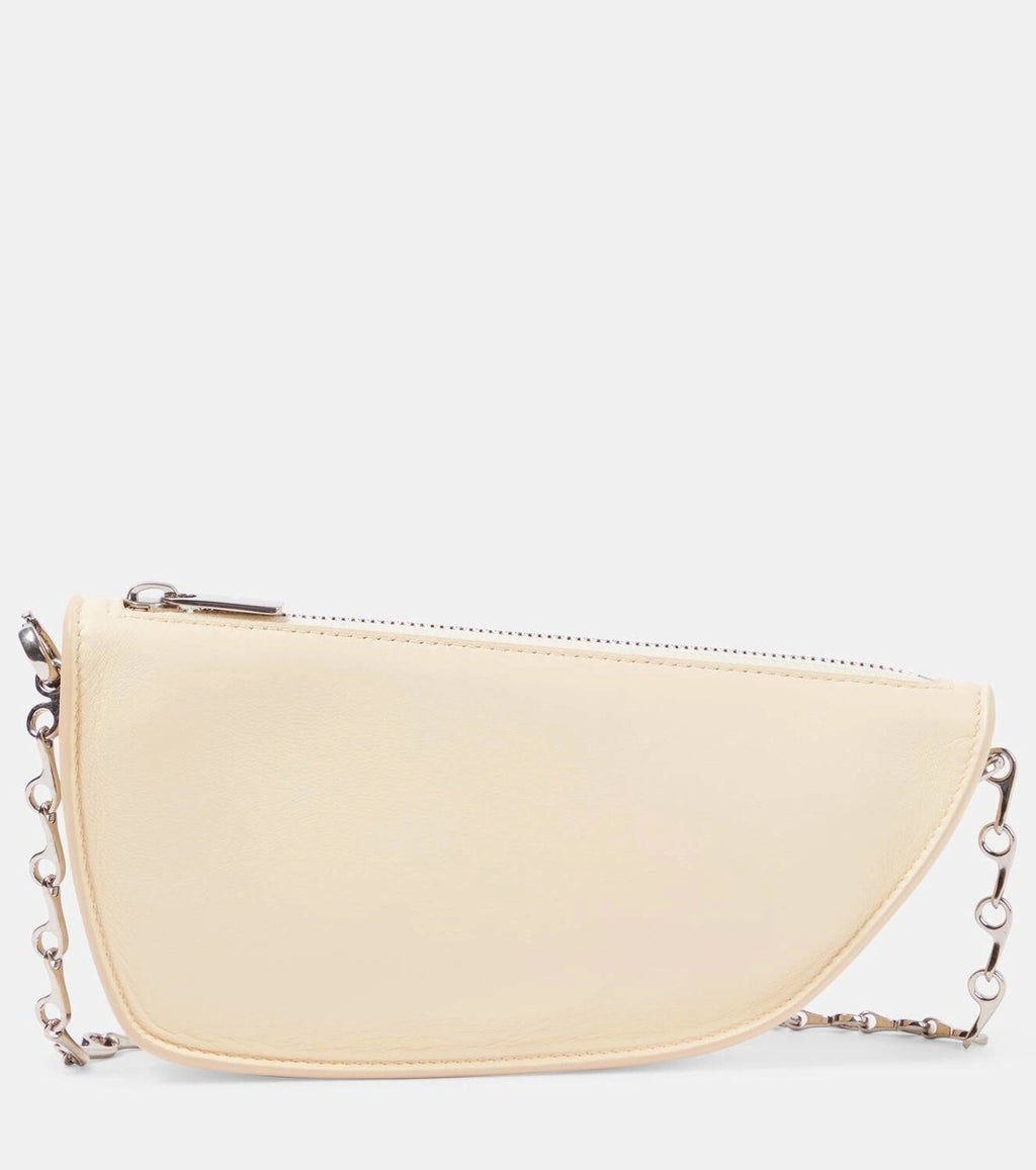 BURBERRY MICRO SHIELD LAMBSKIN LEATHER SHOULDER BAG