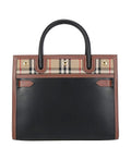 BURBERRY TITLE CHECK TRIM SMALL TOTE BAG