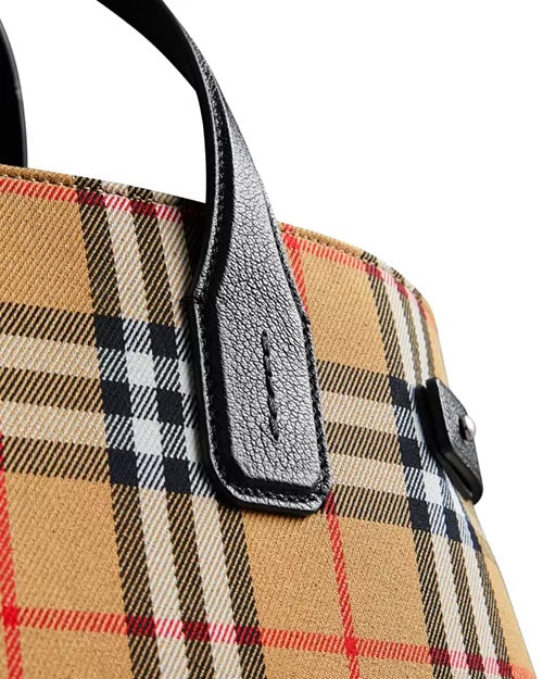 BURBERRY VINTAGE CHECK MEDIUM BANNER TOTE BAG