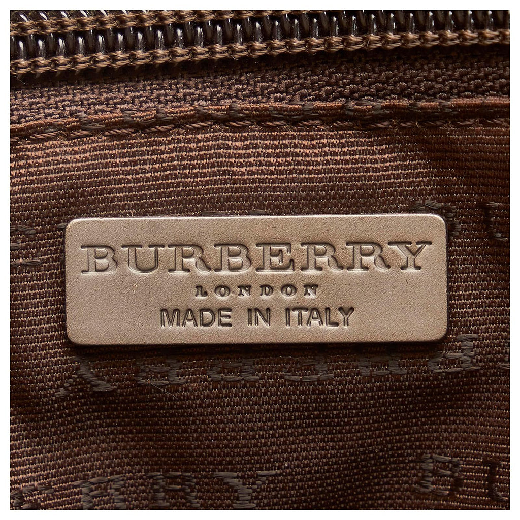BURBERRY VINTAGE NOVA CHECK PVC & LEATHER TOTE BAG