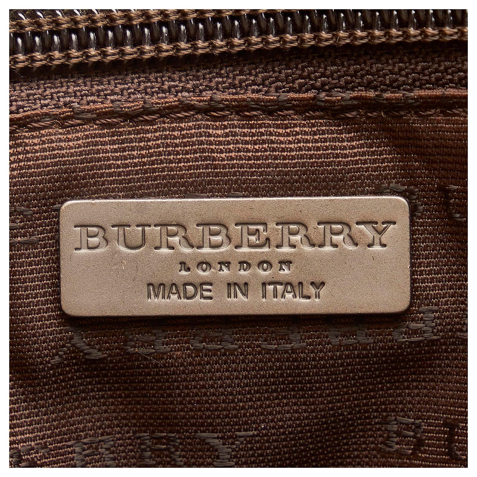 BURBERRY VINTAGE NOVA CHECK PVC & LEATHER TOTE BAG