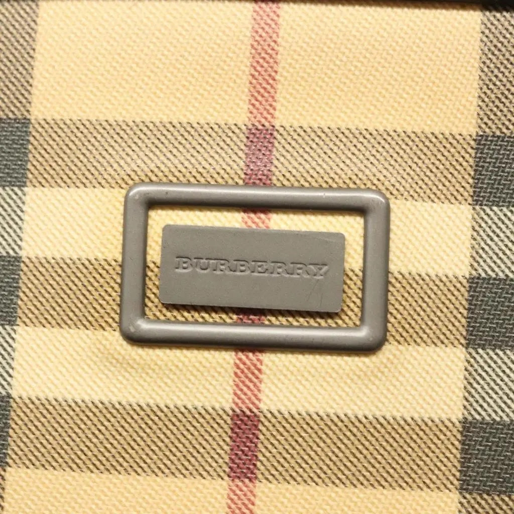 BURBERRY VINTAGE NOVA CHECK PVC & LEATHER TOTE BAG