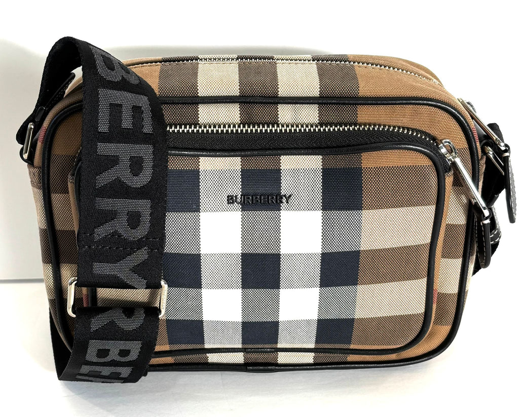 BURBERRY VINTAGE CHECK-CANVAS CROSSBODY BAG