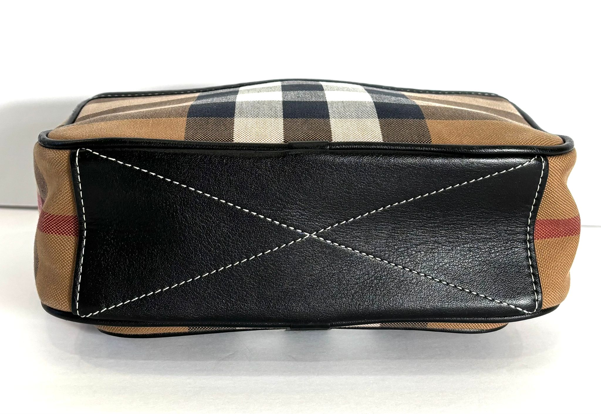 BURBERRY VINTAGE CHECK-CANVAS CROSSBODY BAG