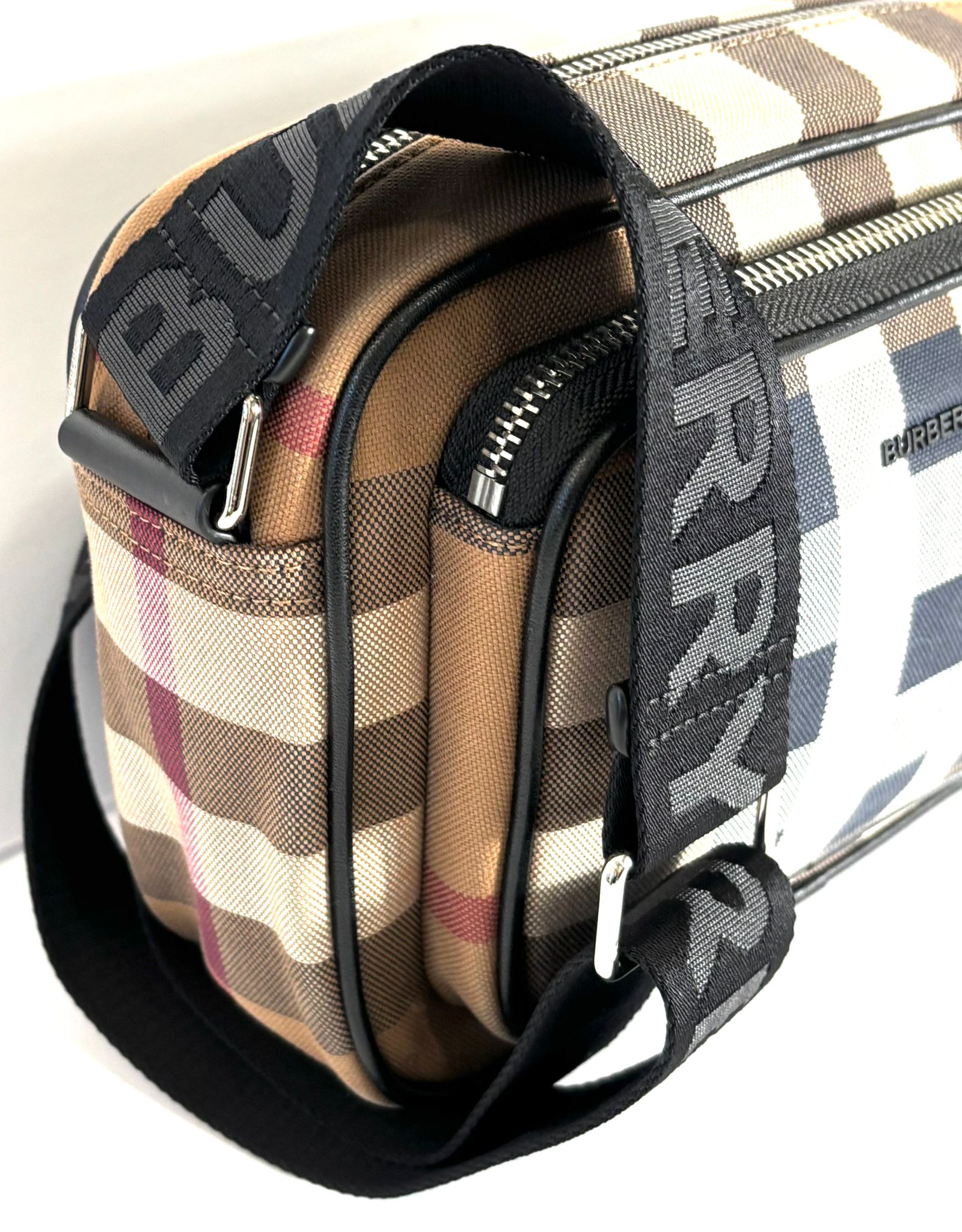BURBERRY VINTAGE CHECK-CANVAS CROSSBODY BAG