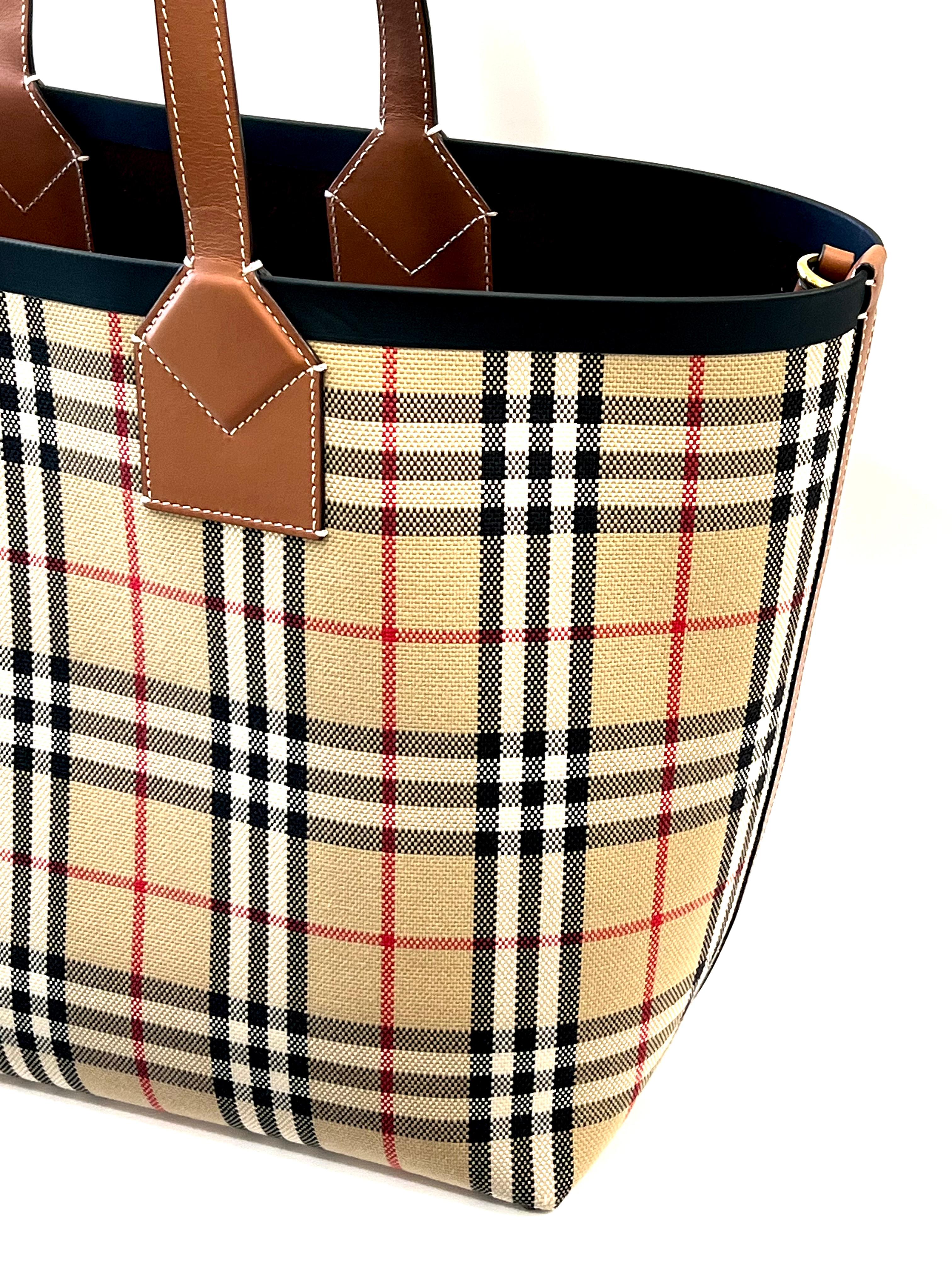 BURBERRY LONDON CHECK TOTE BAG
