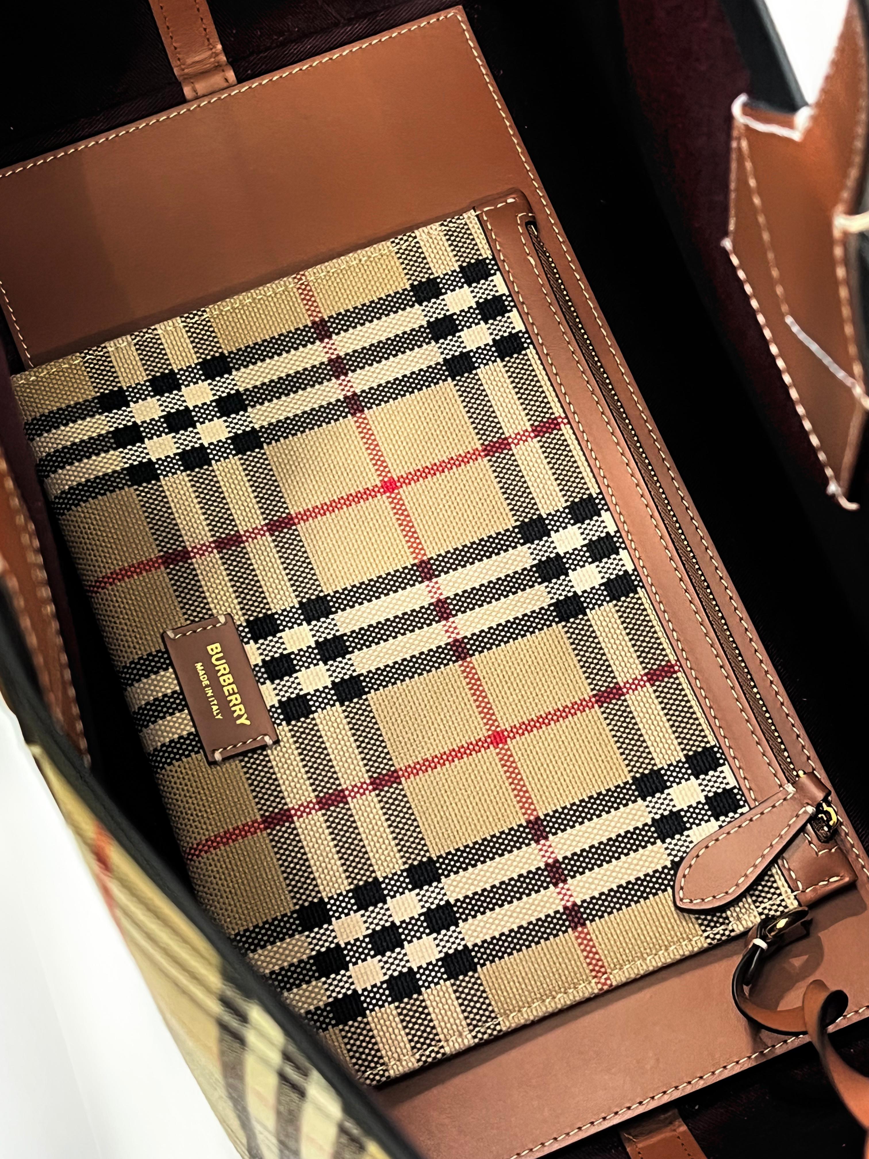 BURBERRY LONDON CHECK TOTE BAG