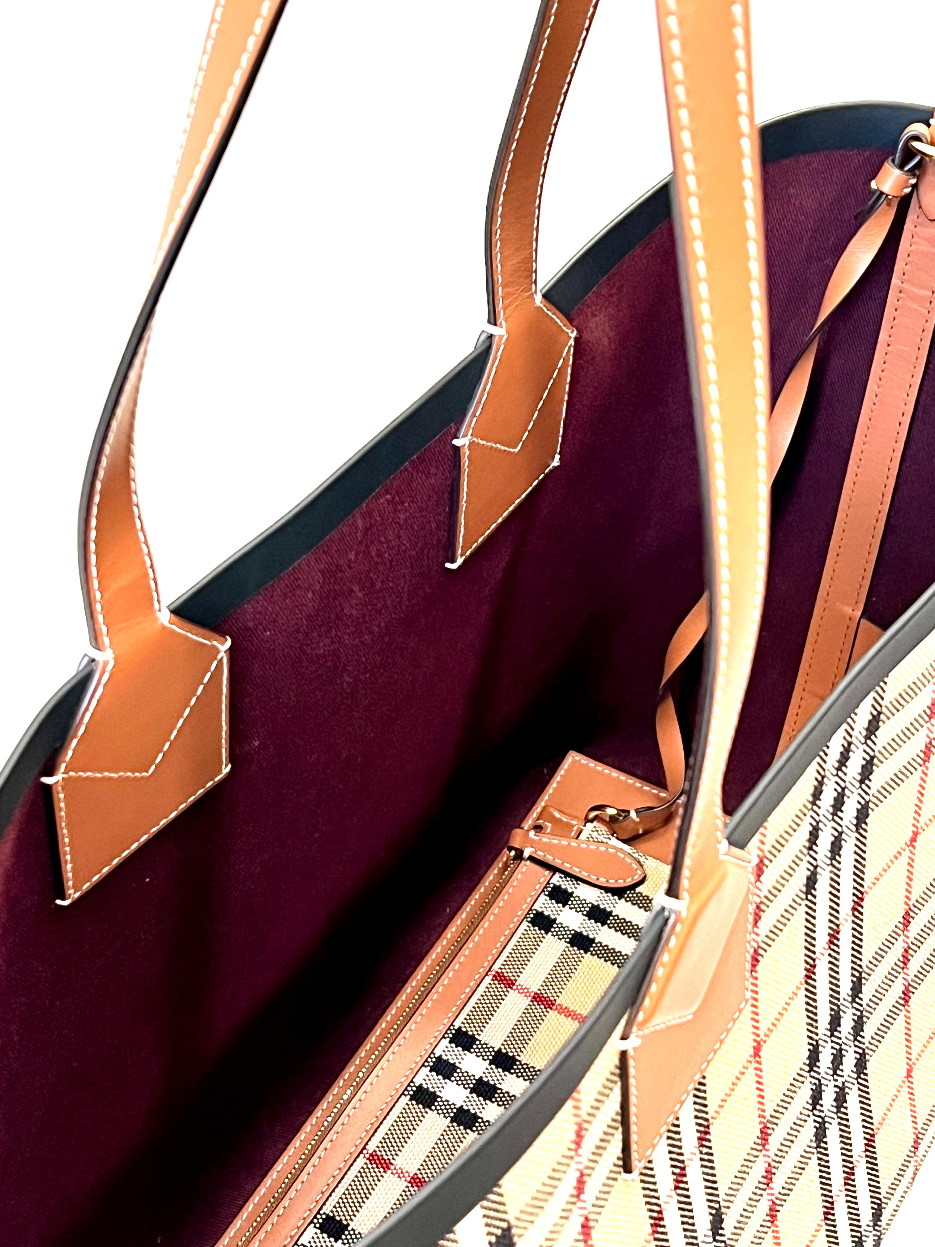 BURBERRY LONDON CHECK TOTE BAG