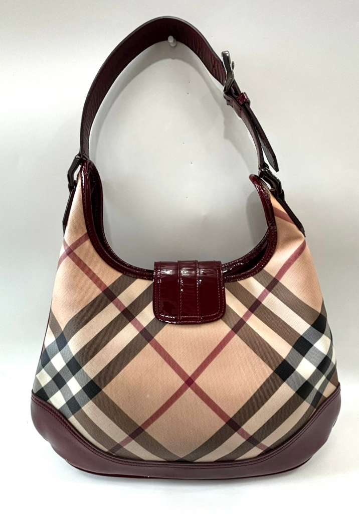 BURBERRY NOVA CHECK BROOKE LARGE HOBO BAG